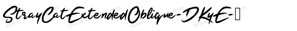 StrayCatExtendedOblique-DKyE字体转换