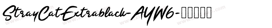 StrayCatExtrablack-AYW6字体转换