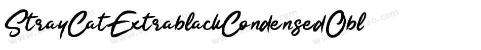 StrayCatExtrablackCondensedOblique-VBJy字体转换