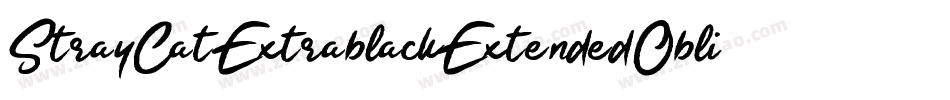 StrayCatExtrablackExtendedOblique-Gwea字体转换