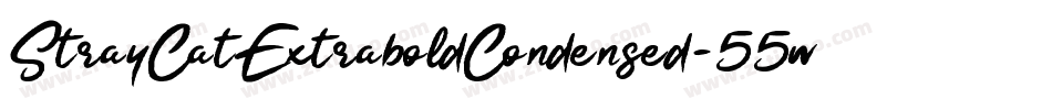 StrayCatExtraboldCondensed-55wz字体转换