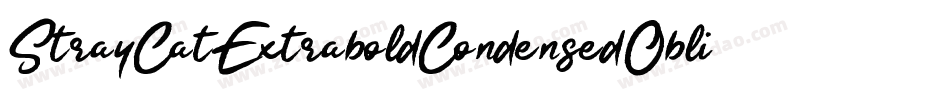 StrayCatExtraboldCondensedOblique-6576字体转换