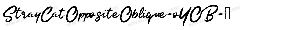 StrayCatOppositeOblique-oYOB字体转换