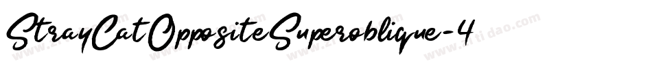 StrayCatOppositeSuperoblique-45MB字体转换