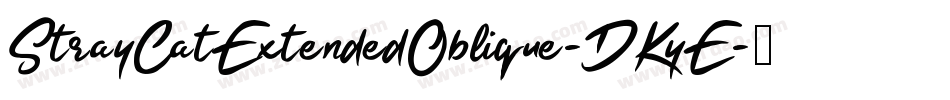 StrayCatExtendedOblique-DKyE字体转换