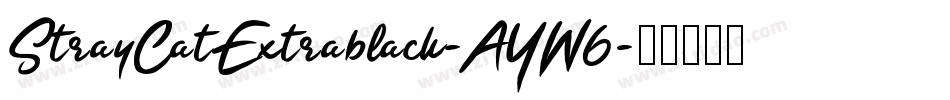 StrayCatExtrablack-AYW6字体转换