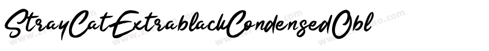 StrayCatExtrablackCondensedOblique-VBJy字体转换
