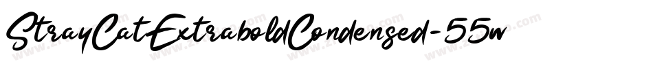 StrayCatExtraboldCondensed-55wz字体转换