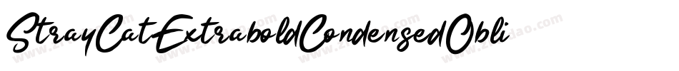 StrayCatExtraboldCondensedOblique-6576字体转换
