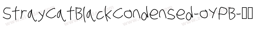 StrayCatBlackCondensed-oYPB字体转换