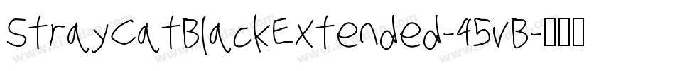 StrayCatBlackExtended-45vB字体转换