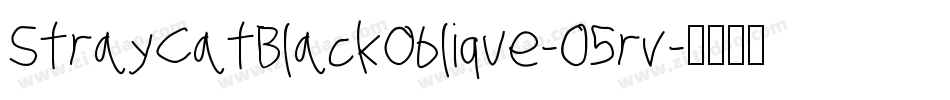StrayCatBlackOblique-05rv字体转换