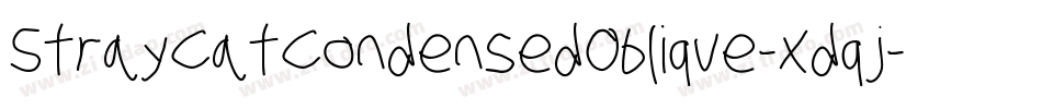 StrayCatCondensedOblique-xdqj字体转换