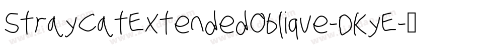 StrayCatExtendedOblique-DKyE字体转换