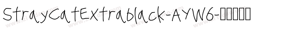 StrayCatExtrablack-AYW6字体转换