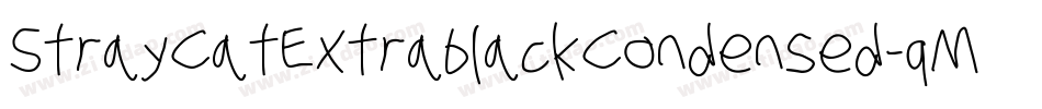StrayCatExtrablackCondensed-qMq6字体转换
