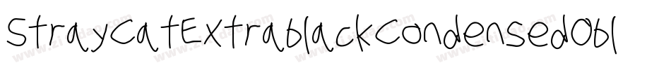 StrayCatExtrablackCondensedOblique-VBJy字体转换