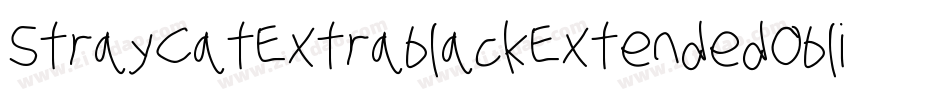 StrayCatExtrablackExtendedOblique-Gwea字体转换