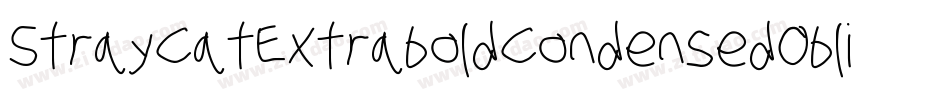 StrayCatExtraboldCondensedOblique-6576字体转换