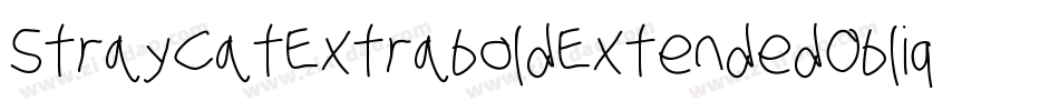 StrayCatExtraboldExtendedOblique-95P5字体转换