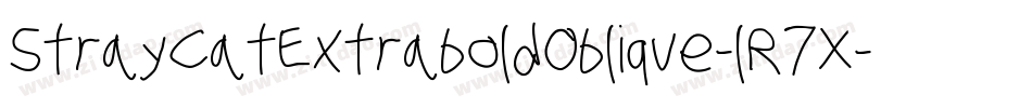 StrayCatExtraboldOblique-lR7X字体转换