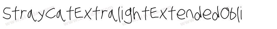 StrayCatExtralightExtendedOblique-85dD字体转换
