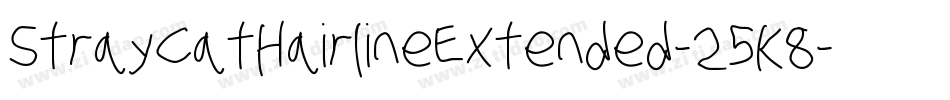 StrayCatHairlineExtended-25K8字体转换