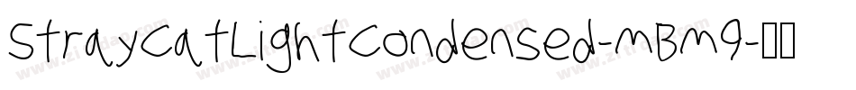 StrayCatLightCondensed-mBm9字体转换