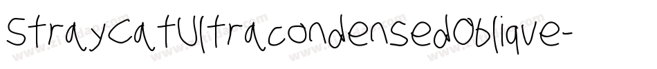 StrayCatUltracondensedOblique-35rX字体转换