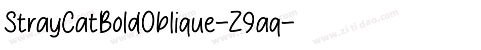 StrayCatBoldOblique-Z9aq字体转换