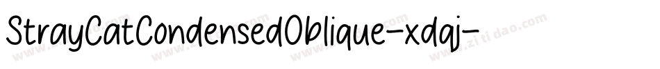 StrayCatCondensedOblique-xdqj字体转换