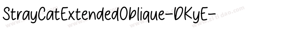 StrayCatExtendedOblique-DKyE字体转换