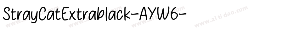 StrayCatExtrablack-AYW6字体转换