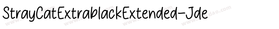 StrayCatExtrablackExtended-JdeB字体转换