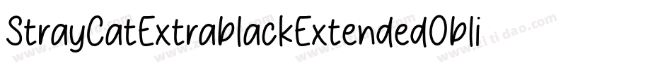 StrayCatExtrablackExtendedOblique-Gwea字体转换