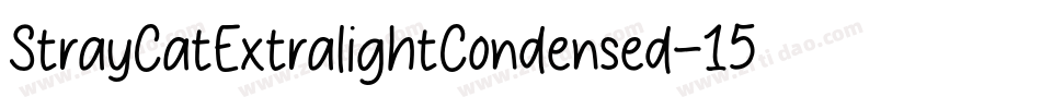 StrayCatExtralightCondensed-15ML字体转换
