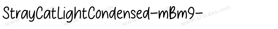 StrayCatLightCondensed-mBm9字体转换