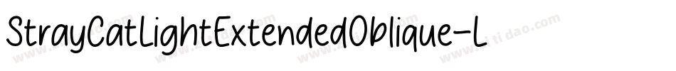 StrayCatLightExtendedOblique-LL9n字体转换