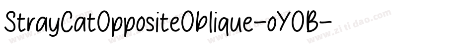 StrayCatOppositeOblique-oYOB字体转换