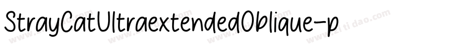 StrayCatUltraextendedOblique-prOy字体转换