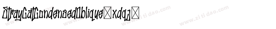 StrayCatCondensedOblique-xdqj字体转换