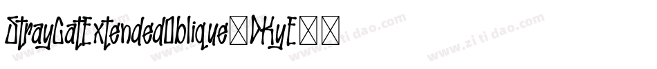 StrayCatExtendedOblique-DKyE字体转换