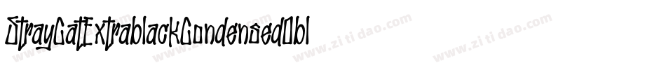 StrayCatExtrablackCondensedOblique-VBJy字体转换