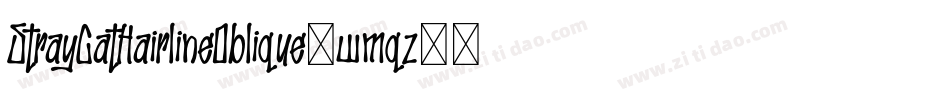 StrayCatHairlineOblique-wmqz字体转换
