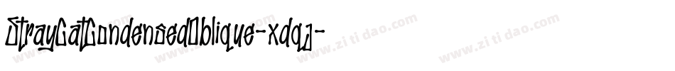 StrayCatCondensedOblique-xdqj字体转换