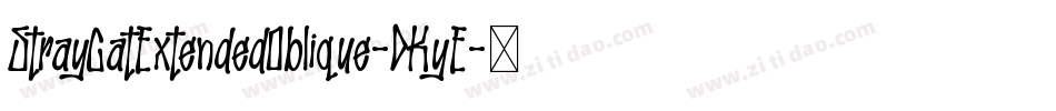 StrayCatExtendedOblique-DKyE字体转换