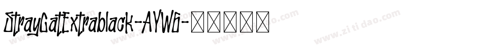 StrayCatExtrablack-AYW6字体转换