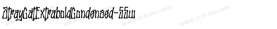 StrayCatExtraboldCondensed-55wz字体转换