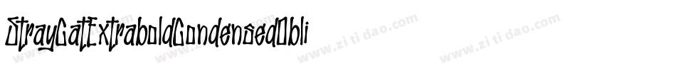 StrayCatExtraboldCondensedOblique-6576字体转换