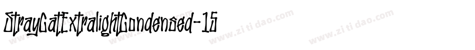 StrayCatExtralightCondensed-15ML字体转换